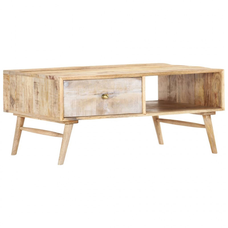 Stolik kawowy, 88 x 60 x 40 cm, lite drewno mango