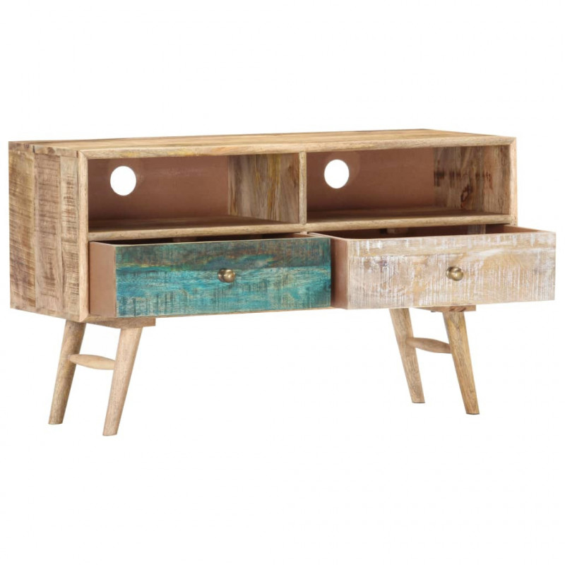 Szafka pod telewizor, 88 x 30 x 50 cm, lite drewno mango