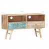 Szafka pod telewizor, 88 x 30 x 50 cm, lite drewno mango
