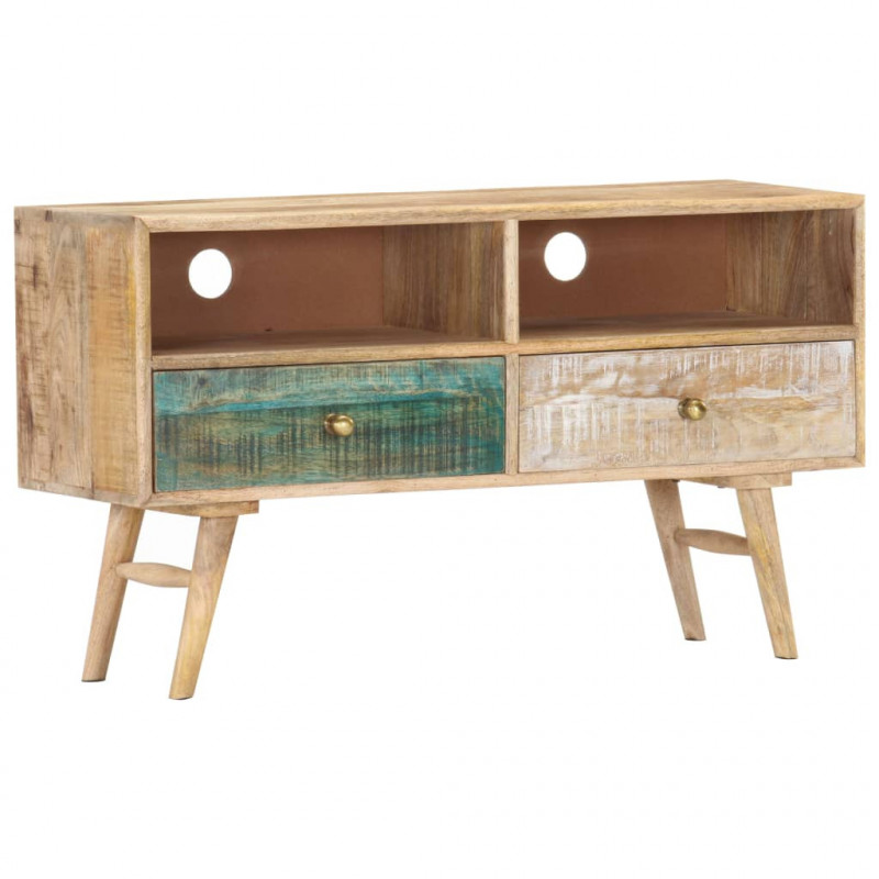 Szafka pod telewizor, 88 x 30 x 50 cm, lite drewno mango