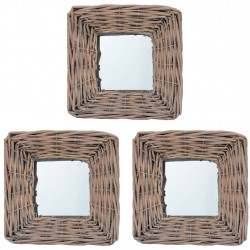 Lustra, 3 szt., 15x15 cm, wiklinowe
