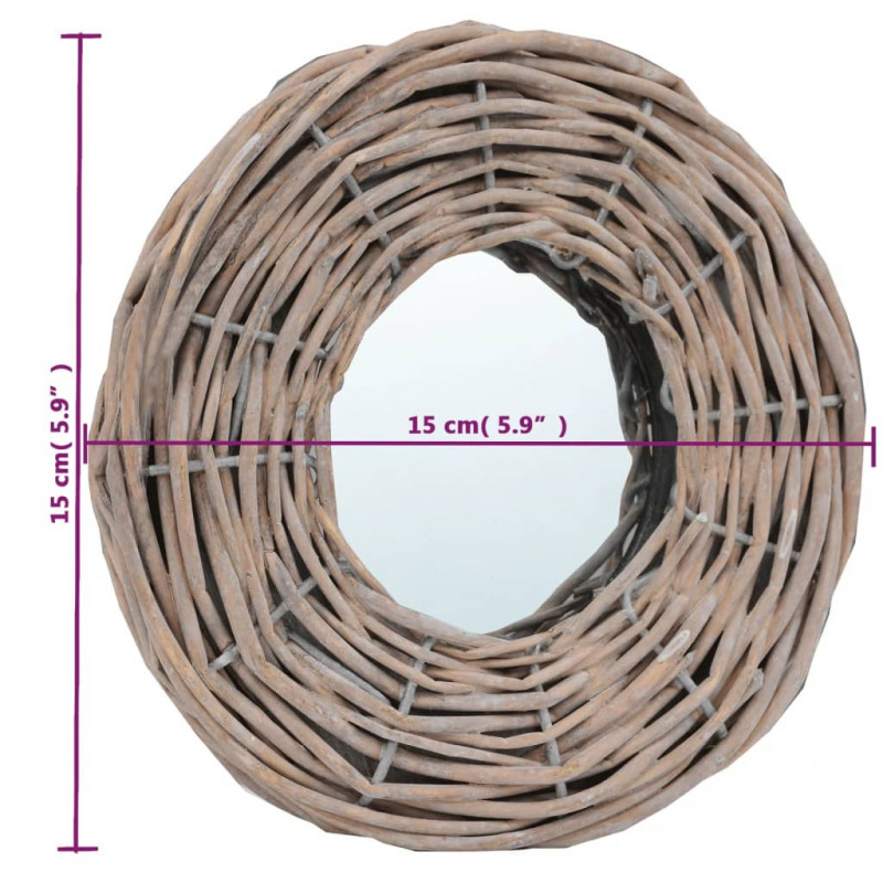 Lustra, 3 szt., 15 cm, wiklinowe