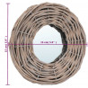 Lustra, 3 szt., 15 cm, wiklinowe