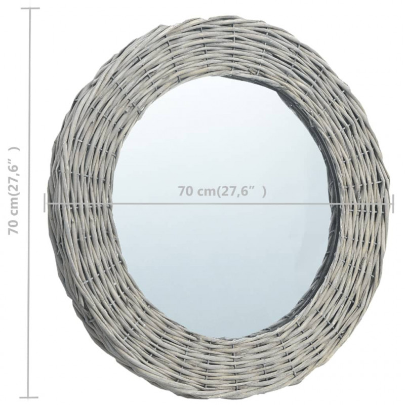 Lustro, 70 cm, wiklinowe