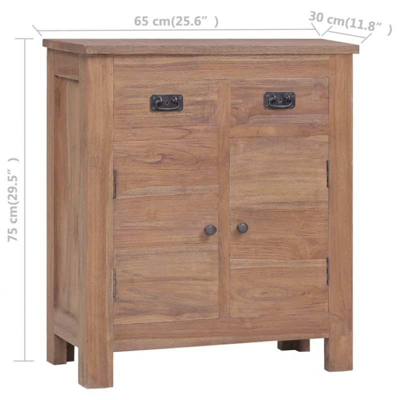 Szafka, 65x30x75 cm, lite drewno tekowe