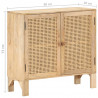 Szafka, 80x30x73 cm, lite drewno mango i naturalna trzcina