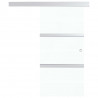 Drzwi przesuwne, ograniczniki, szkło ESG i aluminium, 76x205 cm