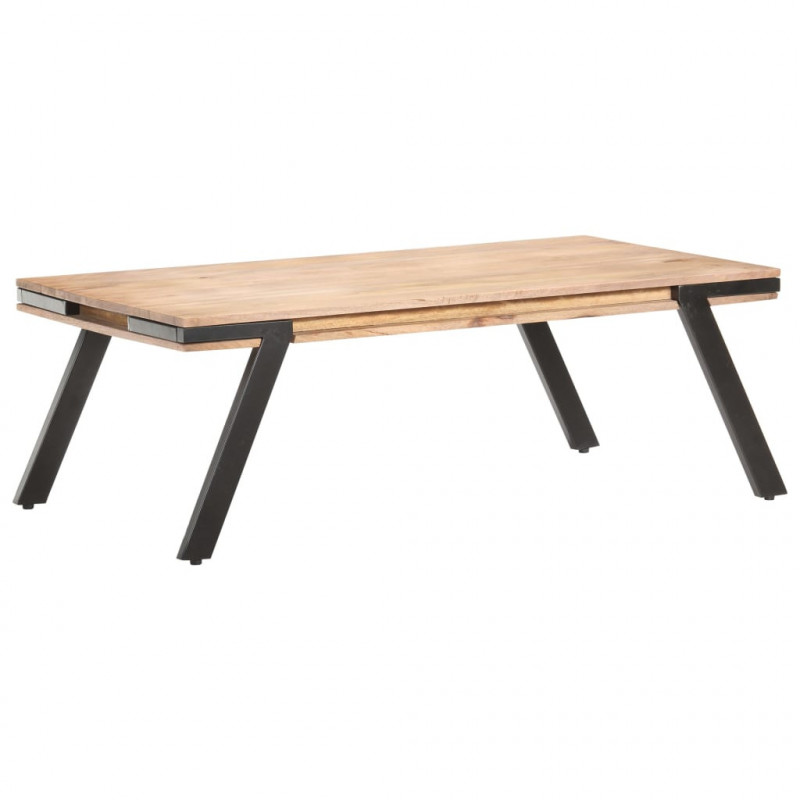 Stolik kawowy, 114x65x40 cm, lite drewno mango