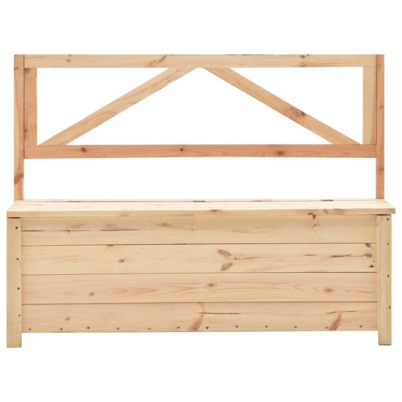 Ławka ze schowkiem, 120 cm, lite drewno sosnowe