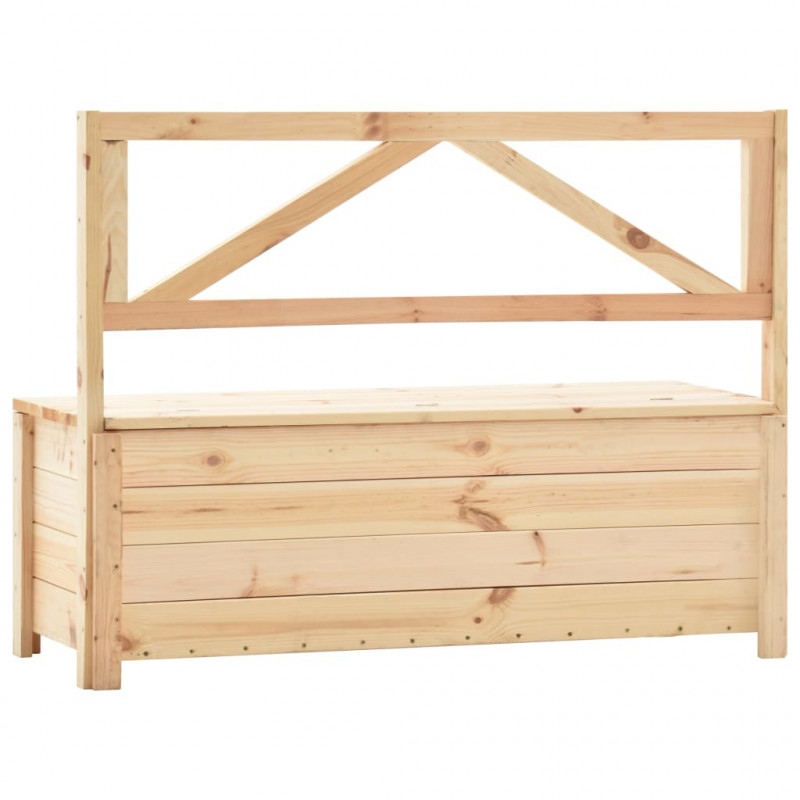 Ławka ze schowkiem, 120 cm, lite drewno sosnowe