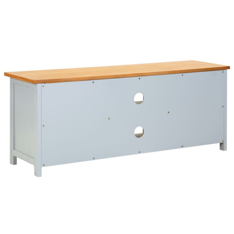 Szafka pod telewizor, 120x35x48 cm, lite drewno dębowe