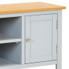 Szafka pod telewizor, 120x35x48 cm, lite drewno dębowe