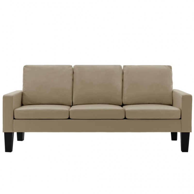 3-osobowa sofa, cappuccino, sztuczna skóra