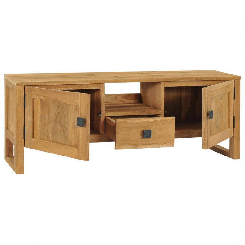 Szafka pod TV, 120 x 32 x 45 cm, lite drewno tekowe