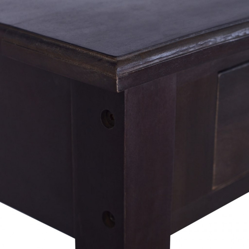 Stolik konsola, jasna czarna kawa, 120x30x75 cm, mahoń
