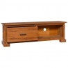 Szafka pod TV, 112x30x37 cm, lite drewno tekowe