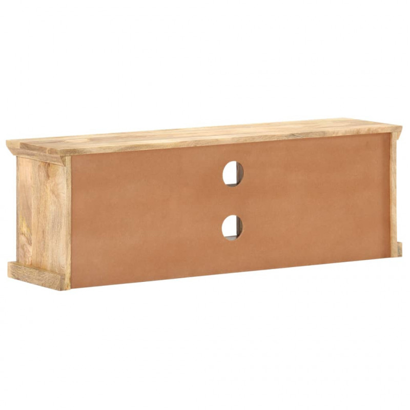 Szafka pod TV ze stalowymi drzwiami, 120x30x40 cm, drewno mango