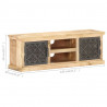 Szafka pod TV ze stalowymi drzwiami, 120x30x40 cm, drewno mango