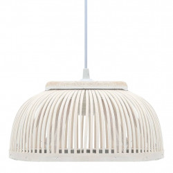 Lampa wisząca, bambusowa, 40 W, 34x14,5 cm, półkolista, E27
