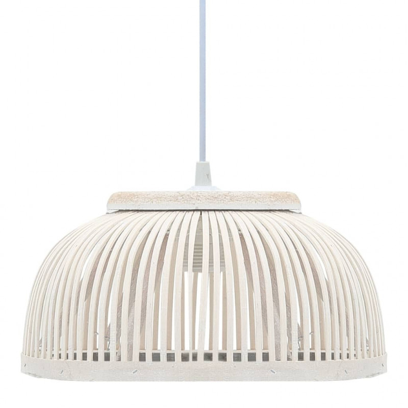 Lampa wisząca, bambusowa, 40 W, 34x14,5 cm, półkolista, E27