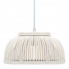 Lampa wisząca, bambusowa, 40 W, 34x14,5 cm, półkolista, E27