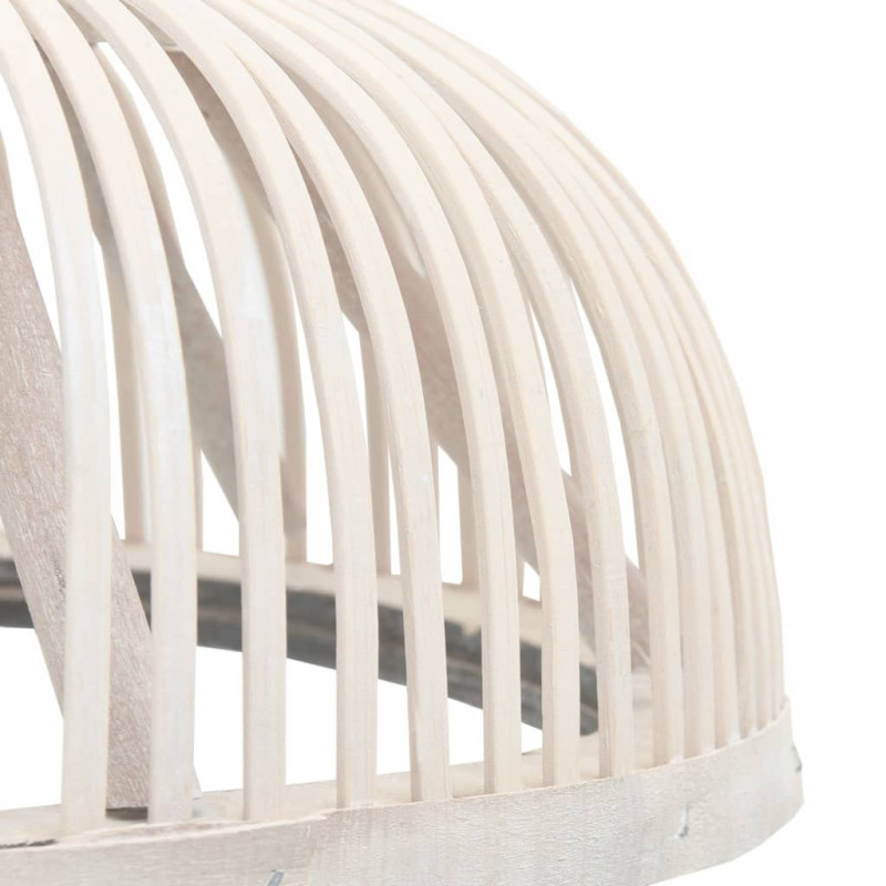Lampa wisząca, bambusowa, 40 W, 34x14,5 cm, półkolista, E27