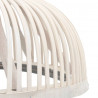 Lampa wisząca, bambusowa, 40 W, 34x14,5 cm, półkolista, E27