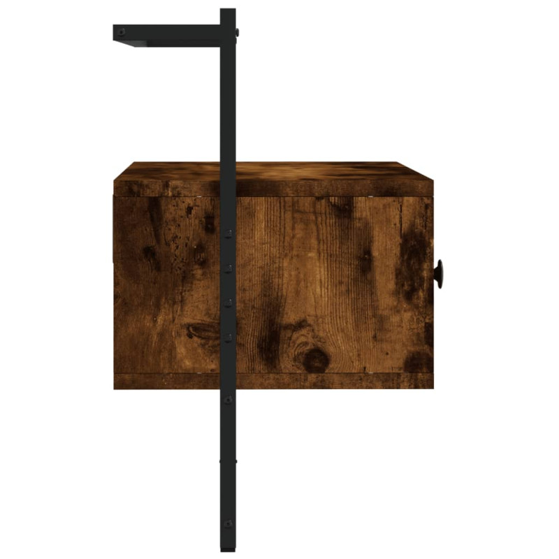 Szafka pod telewizor, ścienna, przydymiony dąb, 60,5x30x51 cm