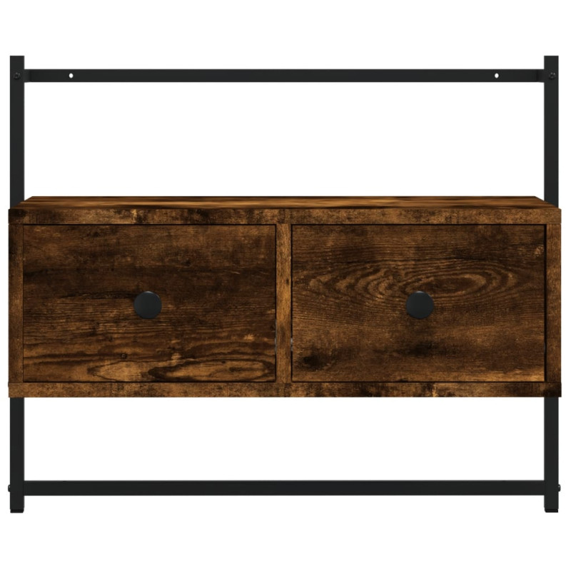 Szafka pod telewizor, ścienna, przydymiony dąb, 60,5x30x51 cm