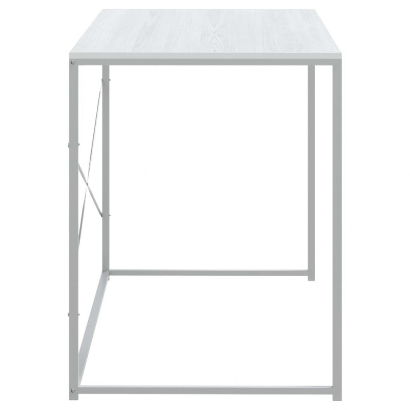 Biurko komputerowe, białe 110x60x70 cm, materiał drewnopochodny