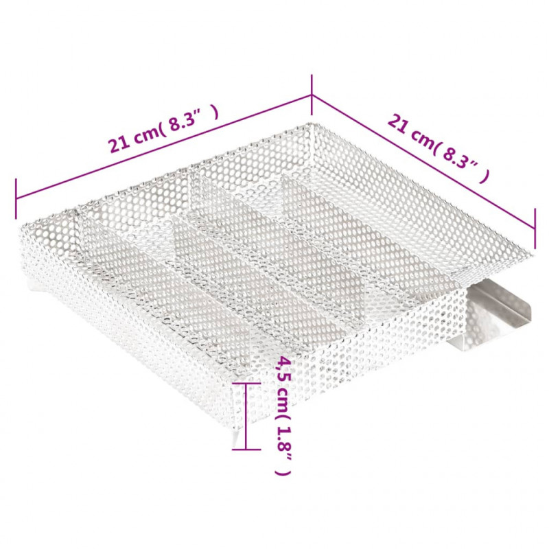 Generator zimnego dymu, 5-komorowy, 21 cm, stal nierdzewna