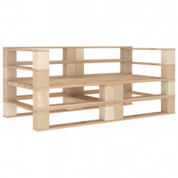 Ogrodowa sofa 2-osobowa z palet, drewniana