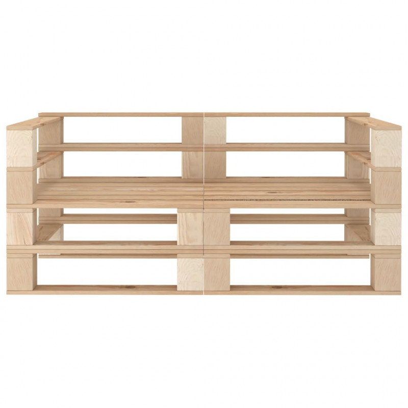 Ogrodowa sofa 2-osobowa z palet, drewniana