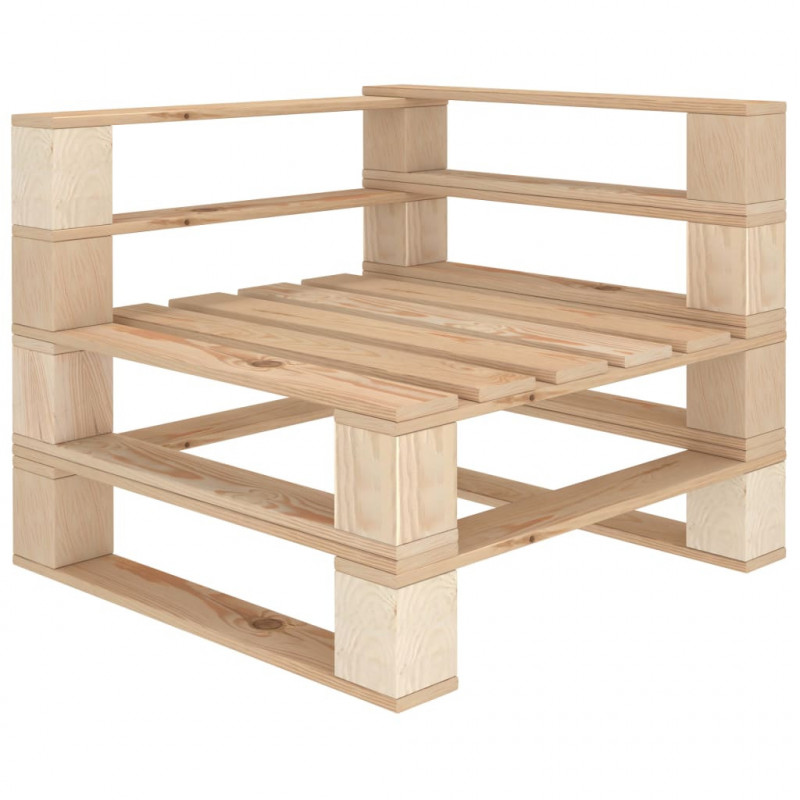 Ogrodowa sofa 2-osobowa z palet, drewniana