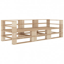 Ogrodowa sofa 3-osobowa z palet, drewniana