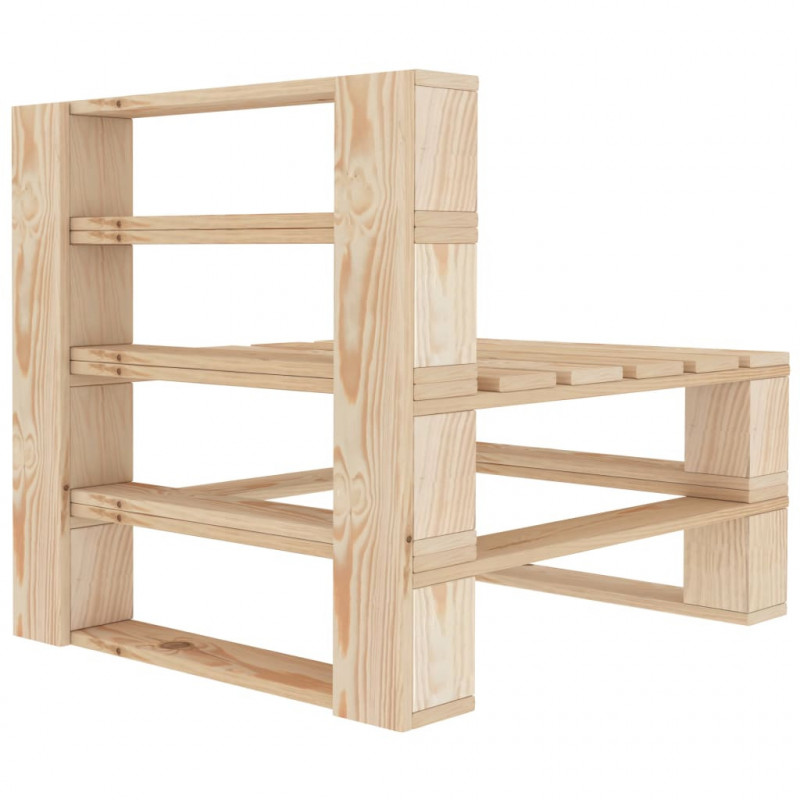 Ogrodowa sofa 3-osobowa z palet, drewniana