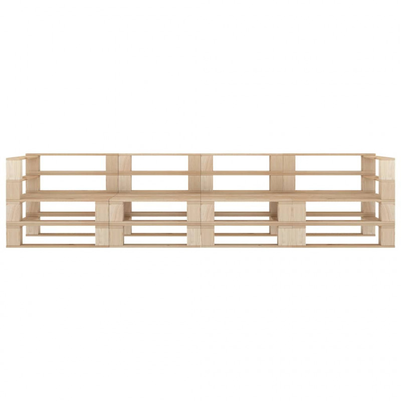 Ogrodowa sofa 4-osobowa z palet, drewniana