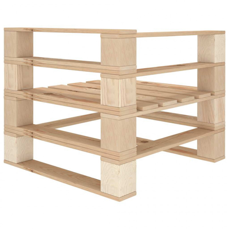 Ogrodowa sofa 4-osobowa z palet, drewniana