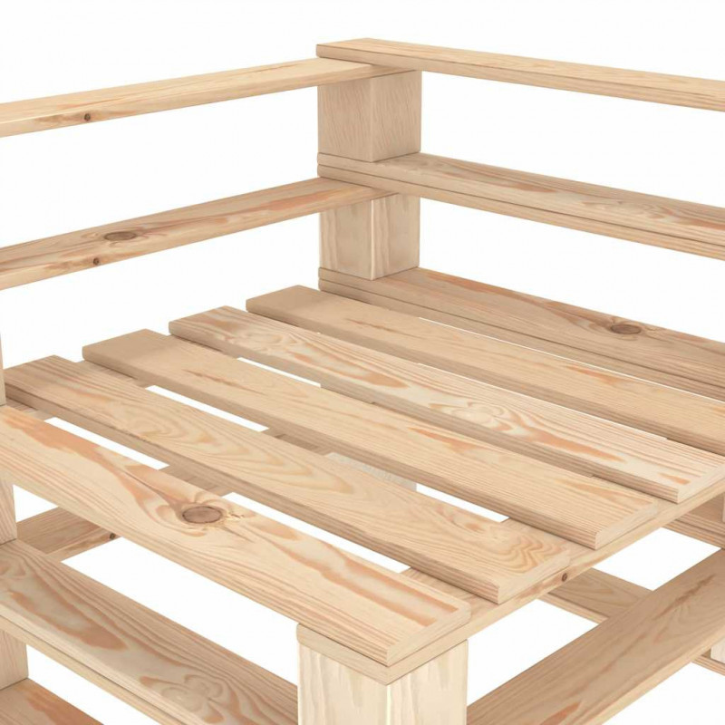 Ogrodowa sofa 4-osobowa z palet, drewniana