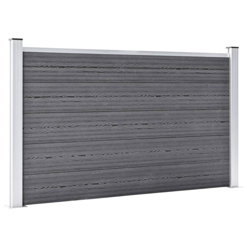 Ogrodzenie ogrodowe WPC, 872x106 cm, szare