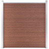 Ogrodzenie WPC, 1 panel kwadratowy + 1 skośny, 273x186 cm, brąz