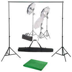 Fotograficzny zestaw studyjny z lampami i tłem