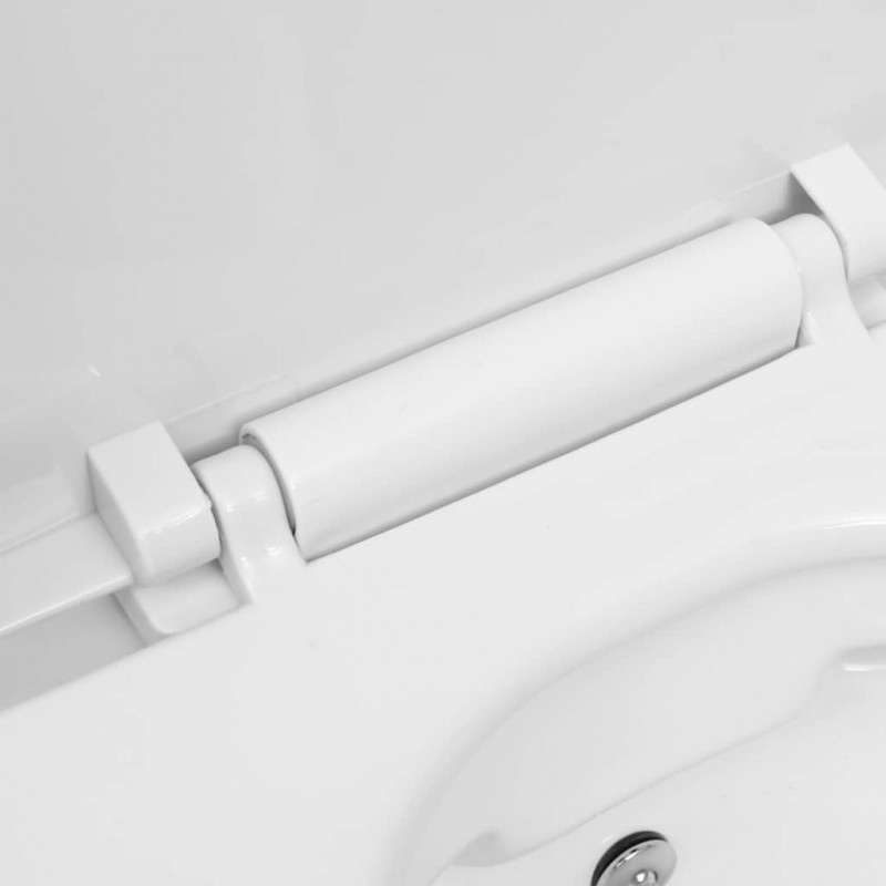 Toaleta bezkołnierzowa ze spłuczką podtynkową, ceramika, biała