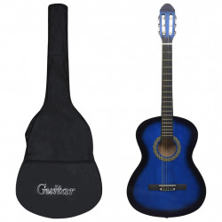 Gitara klasyczna dla początkujących, 4/4, 39", z pokrowcem