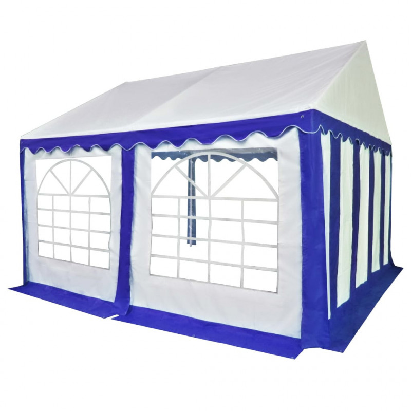 Namiot ogrodowy z PVC, 3 x 4 m, niebiesko-biały