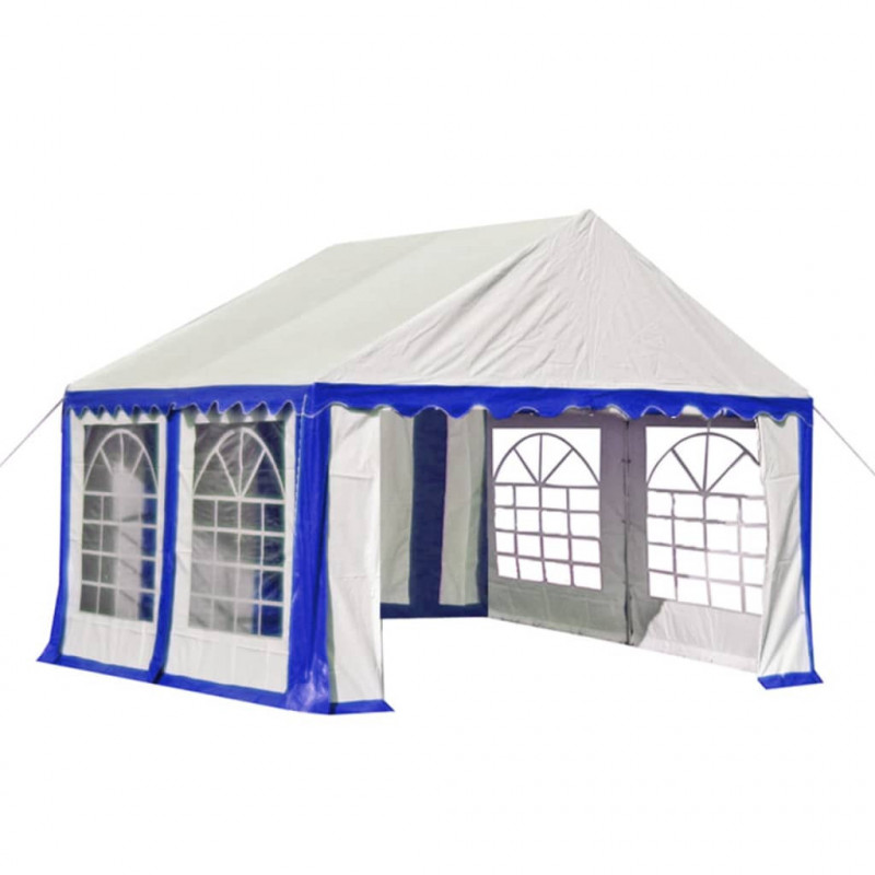 Namiot ogrodowy z PVC, 3 x 4 m, niebiesko-biały