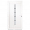 Drzwi zewnętrzne, aluminium i PVC, białe, 110x210 cm