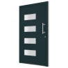 Drzwi frontowe, aluminium i PVC, antracytowe, 100x200 cm