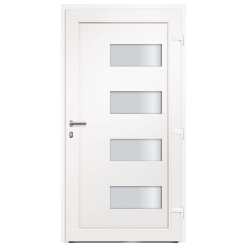 Drzwi frontowe, aluminium i PVC, antracytowe, 100x200 cm