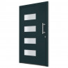 Drzwi frontowe, aluminium i PVC, antracytowe, 100x210 cm